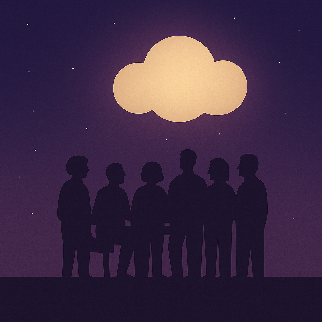 A group of people representing local community